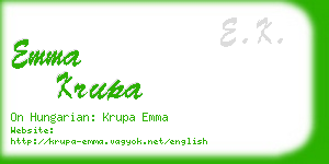 emma krupa business card